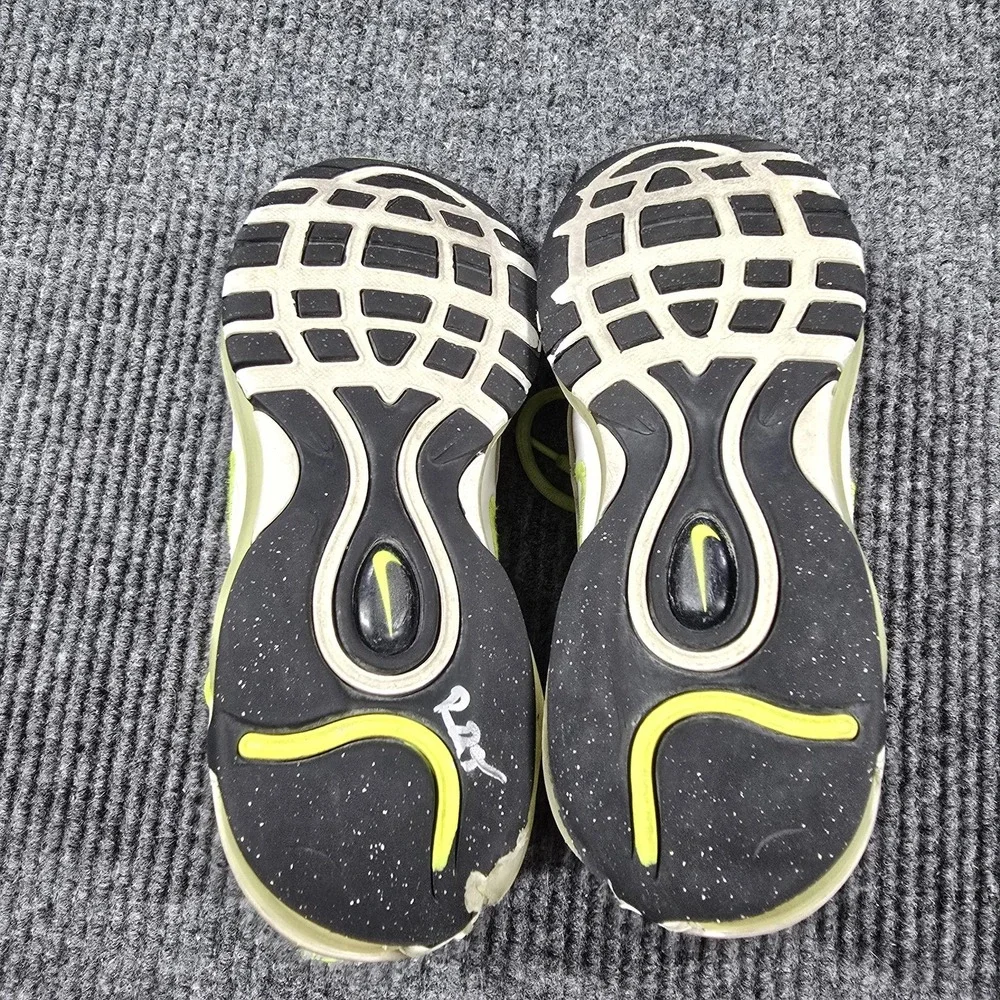 Nike Air Max 97 Shoes 6.5Y Womens Size 8 White Volt Gray Reflective‎ 921522-108